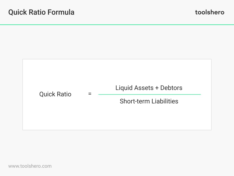 Quick ratio formula - Toolshero